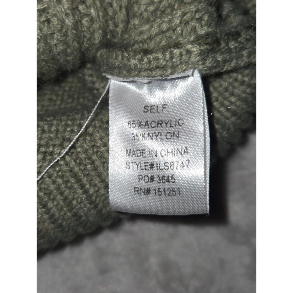 Women's Colorblock Knit Cropped Cardigan S/M Button Boho Chunky Sage Green - Picture 8 of 10